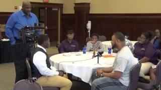 Kip Smith speaks with students at Media Day 2016