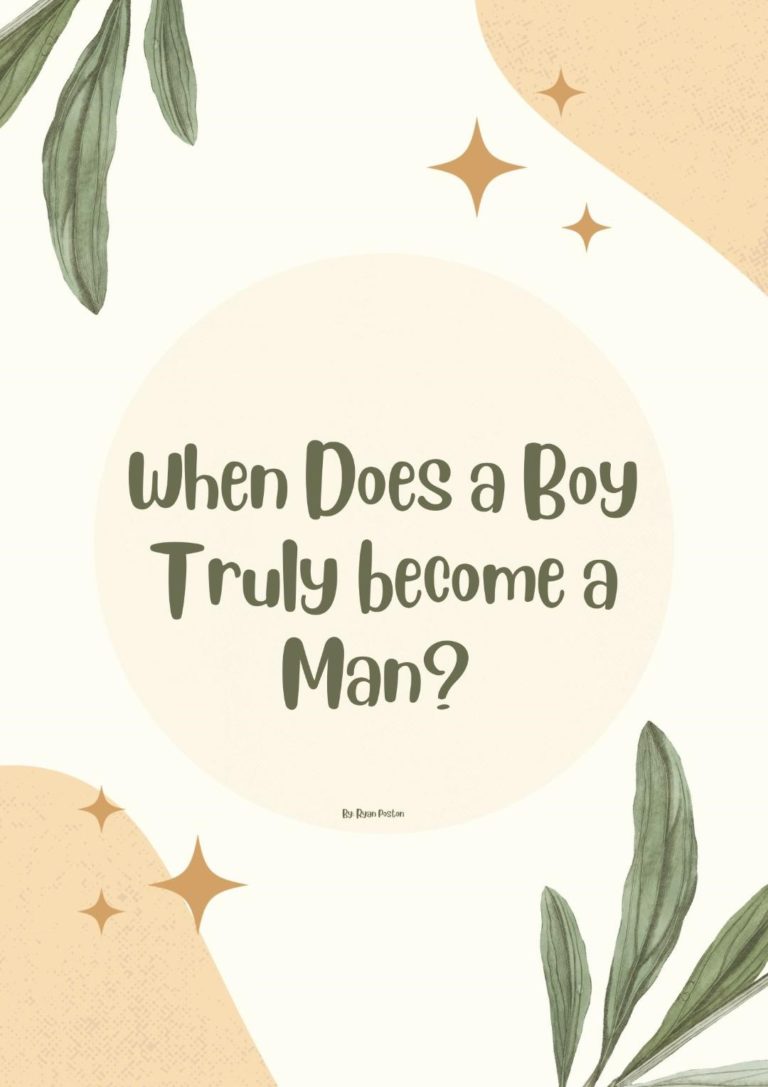 When Does a Boy Truly Become a Man?
