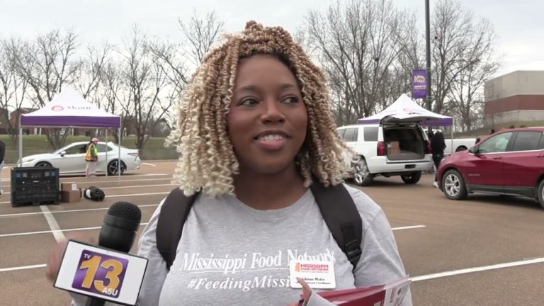 MeKiyla Brown reporting for ASU TV-13/ Food Pantry