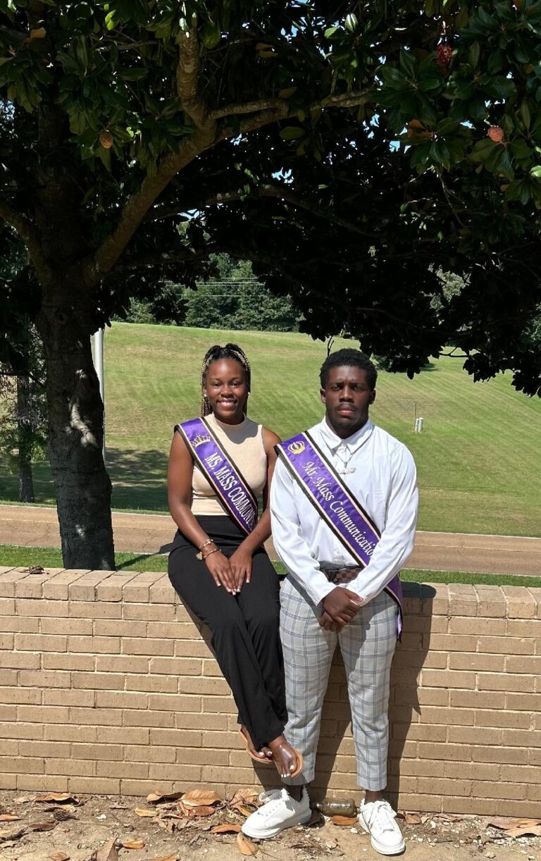 Stewart and Addison named Mr. and Ms. Mass Communications 2025-2026 at Alcorn