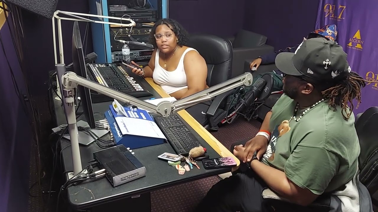 Asia Windham doing her show ‘The Red Cup Show’ on WPRL 91.7 FM